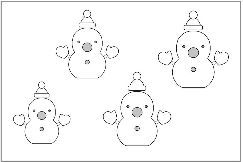 simple snowman template